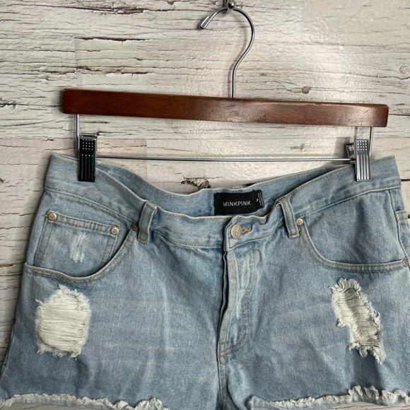 Minkpink jean denim shorts size medium - Picture 6 of 12